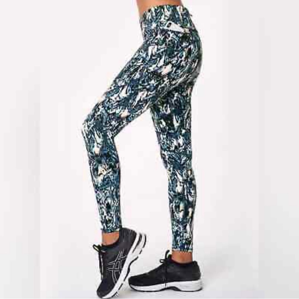 Sweaty Betty Power Turquoise Marble 7/8 legging size S
